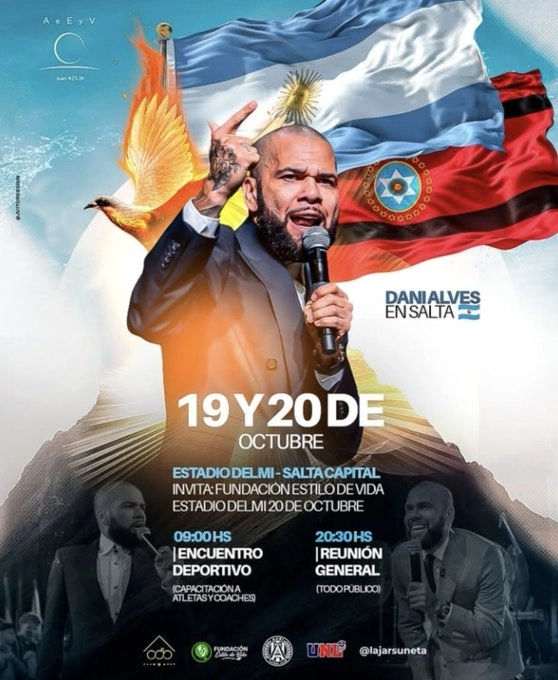 DANI ALVES VIENE A PREDICAR A SALTA.