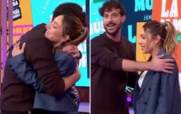 ¡Muertos de amor! El romántico reencuentro de Diego Leuco con Sofi Martínez en La Peña de Morfi: “Me encanta”