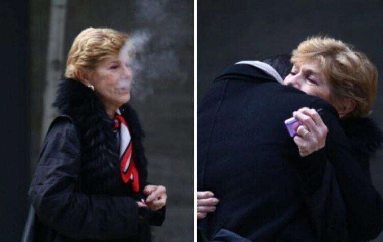 El desconsuelo en fotos de Cristina Seoane, la esposa de Chiche Gelblung, al despedir a su marido: estaban juntos hace más de 40 años