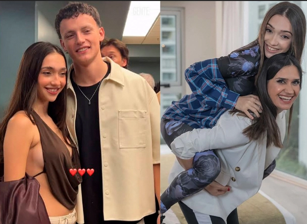 JULI CON FAUSTO BO, SU NOVIO, Y CON MOMI GIARDINA, SU MAMA. A PESAR DE LO QUE SE VE EN LAS IMAGENES, ES ELLA LA QUE "SOSTIENE" A SU PAREJA.