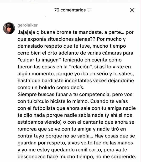 EL EX DE ALBERE LA MANDO AL FRENTE: SEGUN GEROLAIKER, ESTUVO CON TIAGO PZK Y CON DIEGO TARZIA, ACTUALES NOVIOS DE SUS AMIGAS LA JOAQUI Y SASHA FERRO.