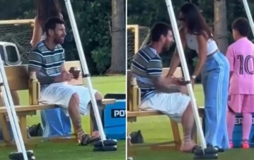 Lionel Messi Antonela Roccuzz hijos (Captura Video)