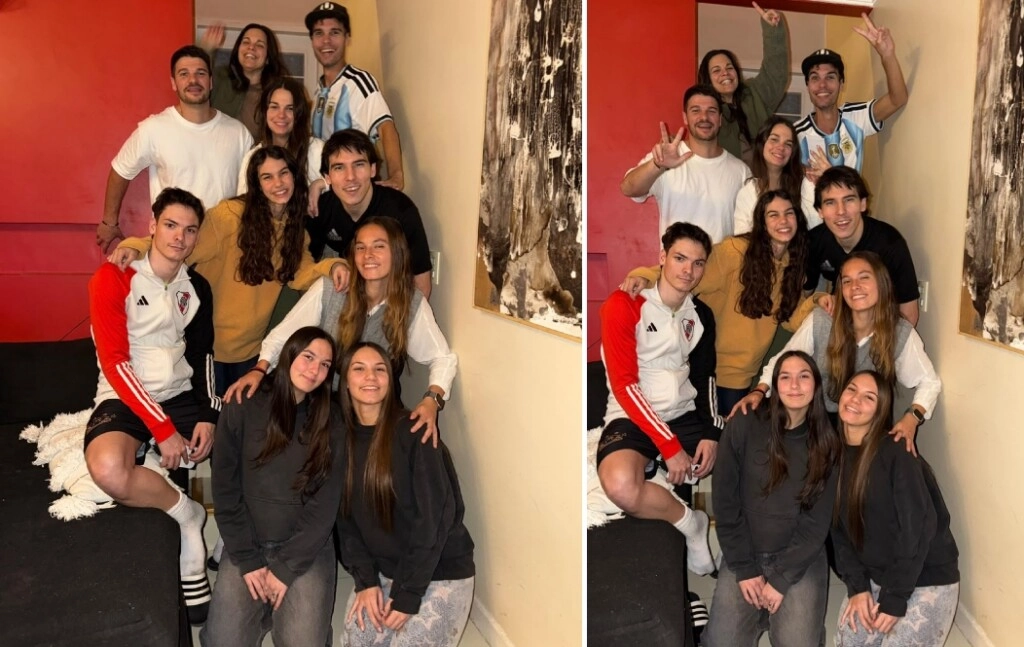 Luly Illbele y sus hermanos.
