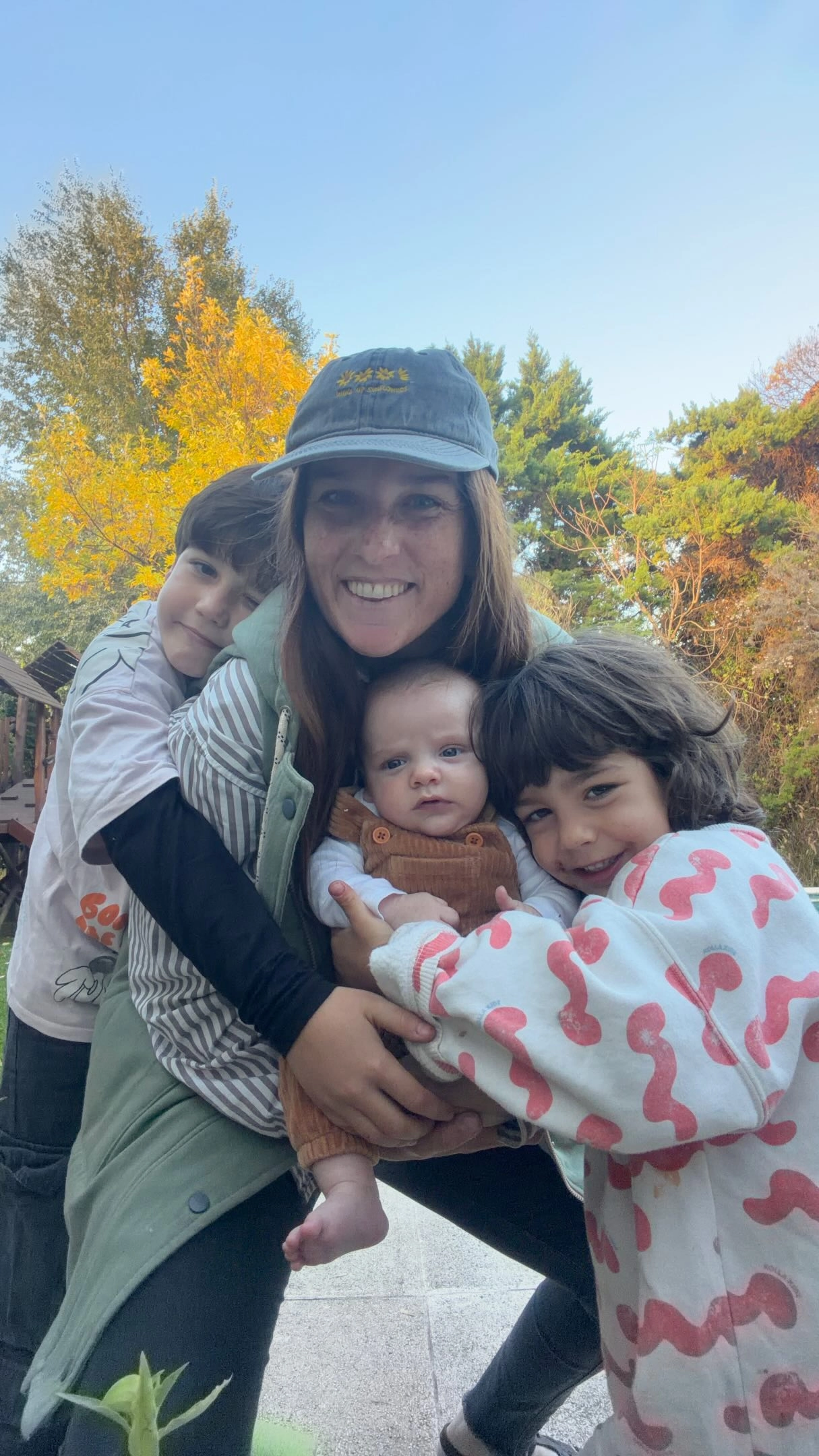 Juana Repetto y sus hijos. Fotos: Ig. 