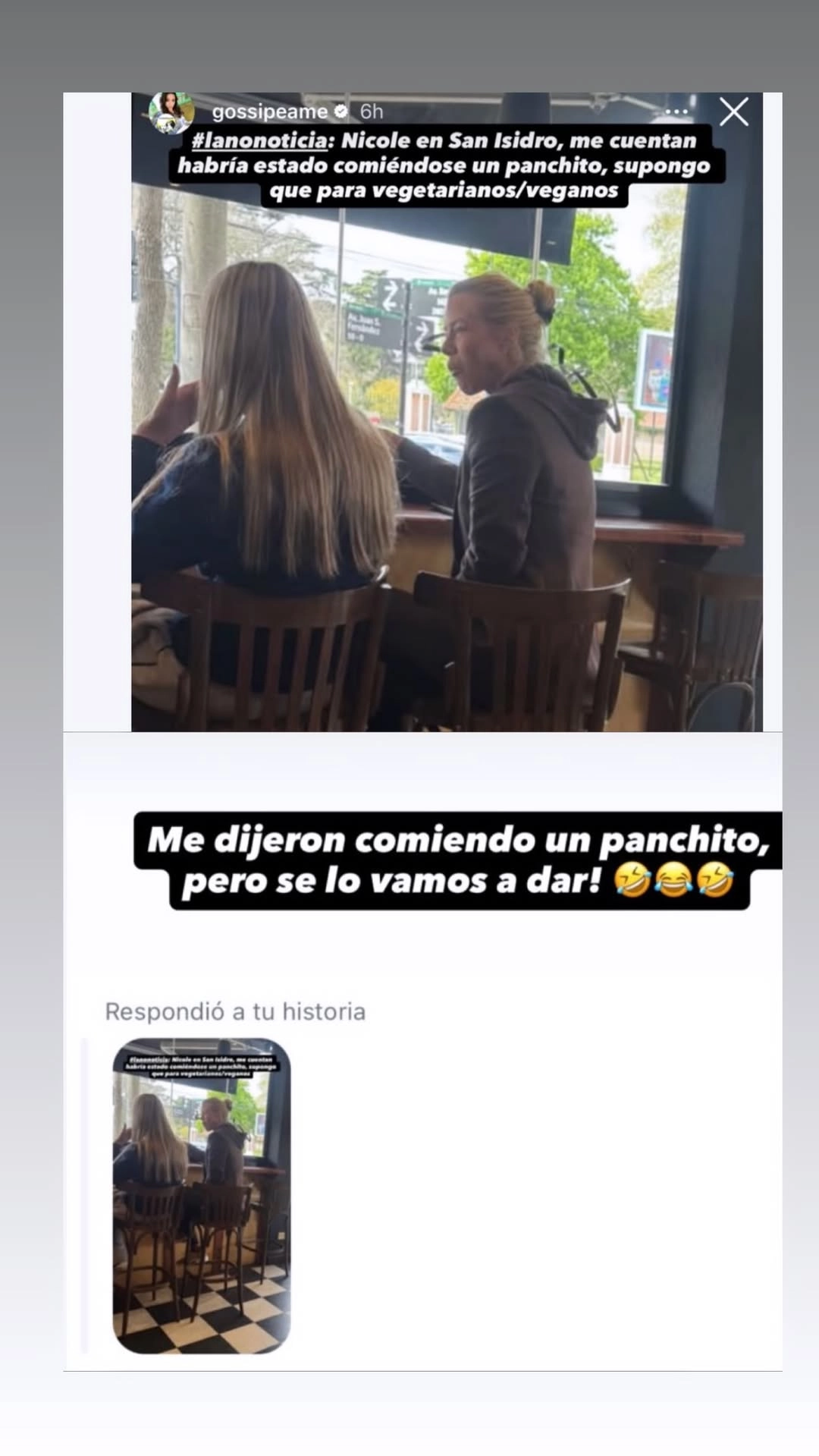 La imagen que hizo enfurecer a Nicole Neumann. Foto: Captura. 