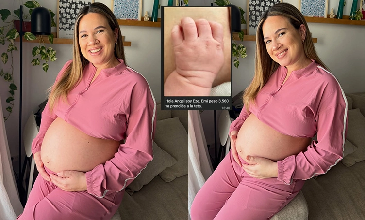 Juli Argenta fue mamá de una beba