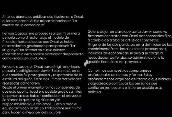 Peretti rompió el silencio (Instagram)