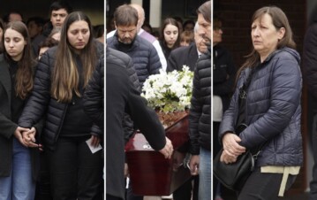 Entre lágrimas y un dolor inexplicable: la esposa e hijas de Fernando Confessore desconsoladas en su entierro