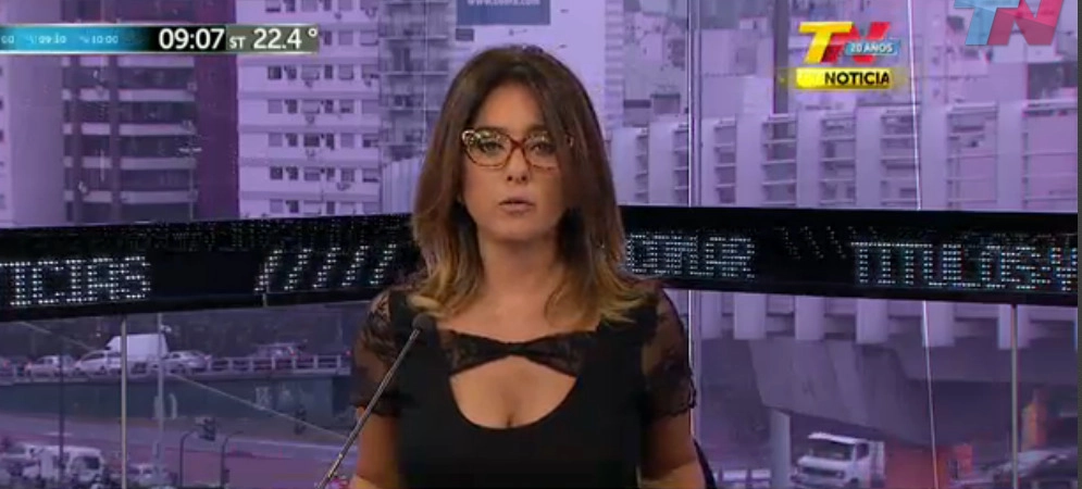 FLORENCIA ETCHEVES CUANDO ERA CONDUCTORA DE TN.