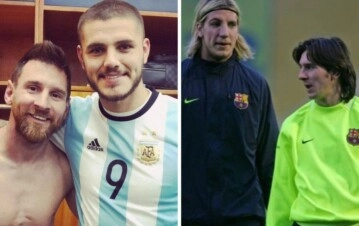 Mauro Icardi y Messi