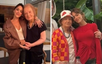 Tini Stoessel y su abuela. Foto: IG.