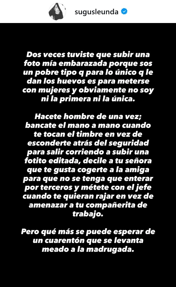 LA TREMENDA RESPUESTA DE SUGUS LEUNDA, LA MUJER DE REBORD, CONTRA GUILLE AQUINO, DESCHAVANDO UNA INFIDELIDAD.