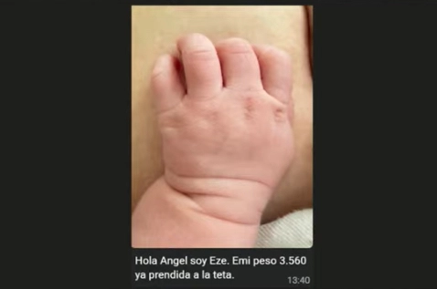 EL MENSAJE QUE RECIBIO ANGEL DE BRITO Y QUE DIO A CONOCER CERCA DE LAS DOS DE LA TARDE.