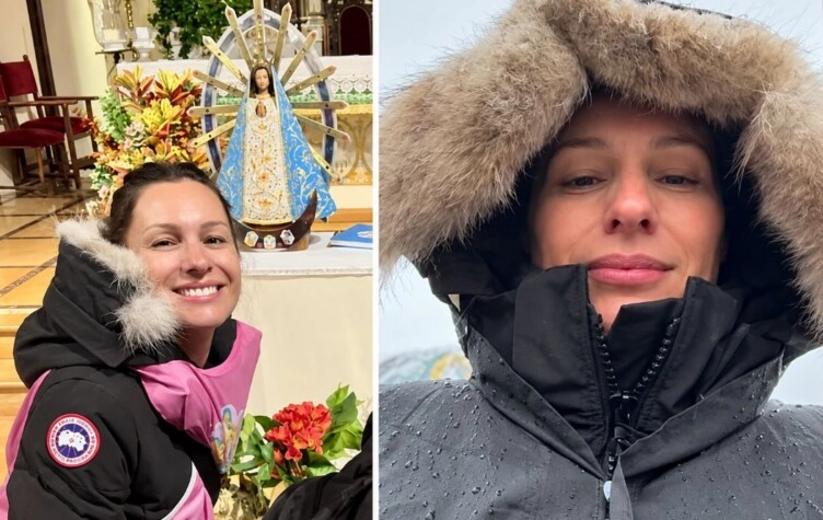 Pampita volvió a ir caminando a Luján y emocionó a todos con su pergrinación con miles de fieles bajo la lluvia: "Descubrirse"