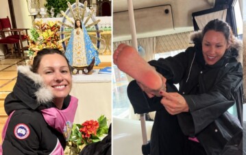 Pampita volvió a ir caminando a Luján y emocionó a todos con su pergrinación con miles de fieles bajo la lluvia: "Descubrirse"